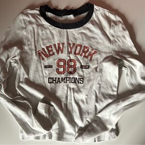 White Long Sleeve New York 98 Champions Shirt